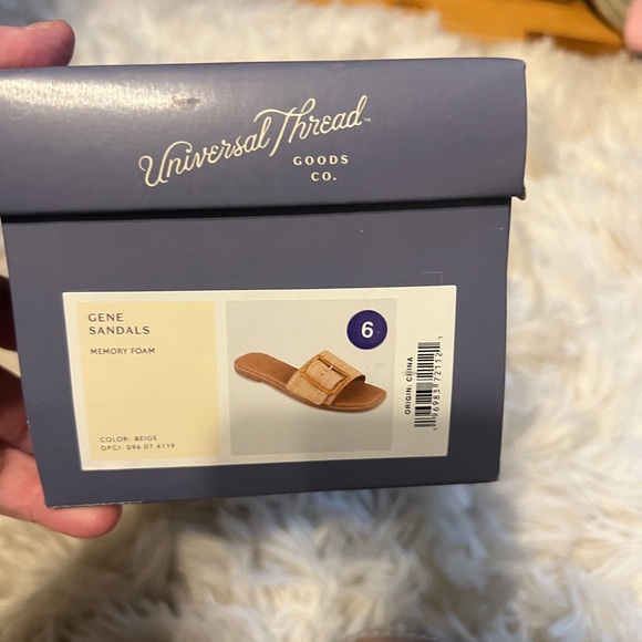 Universal thread Raffia Slide Sandals in Tan - Picture 5 of 5